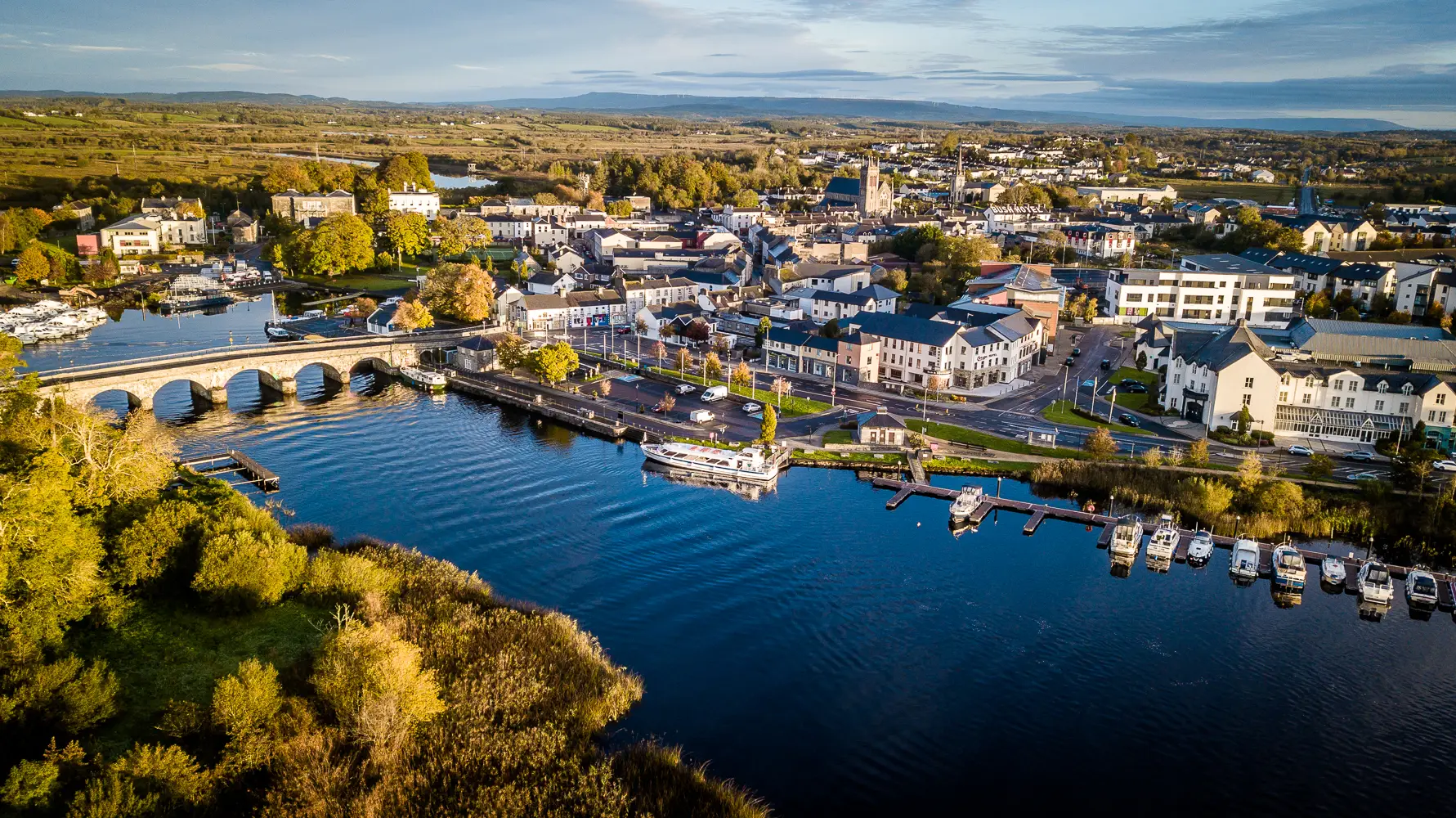 Aerial View of Carrick-on-Shannon. Photo by Mark Kelly.